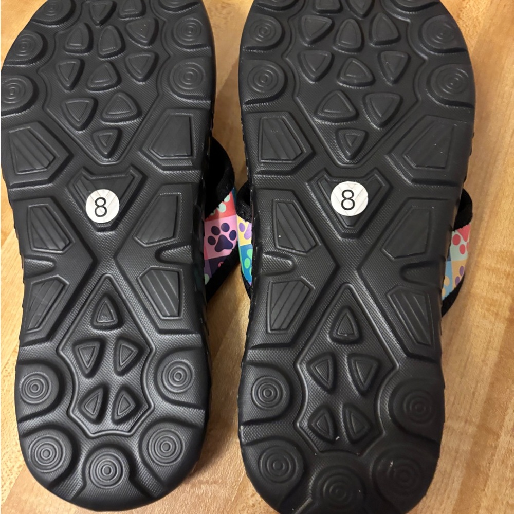 Colorful Paw Print Sandals - Picture 4 of 5